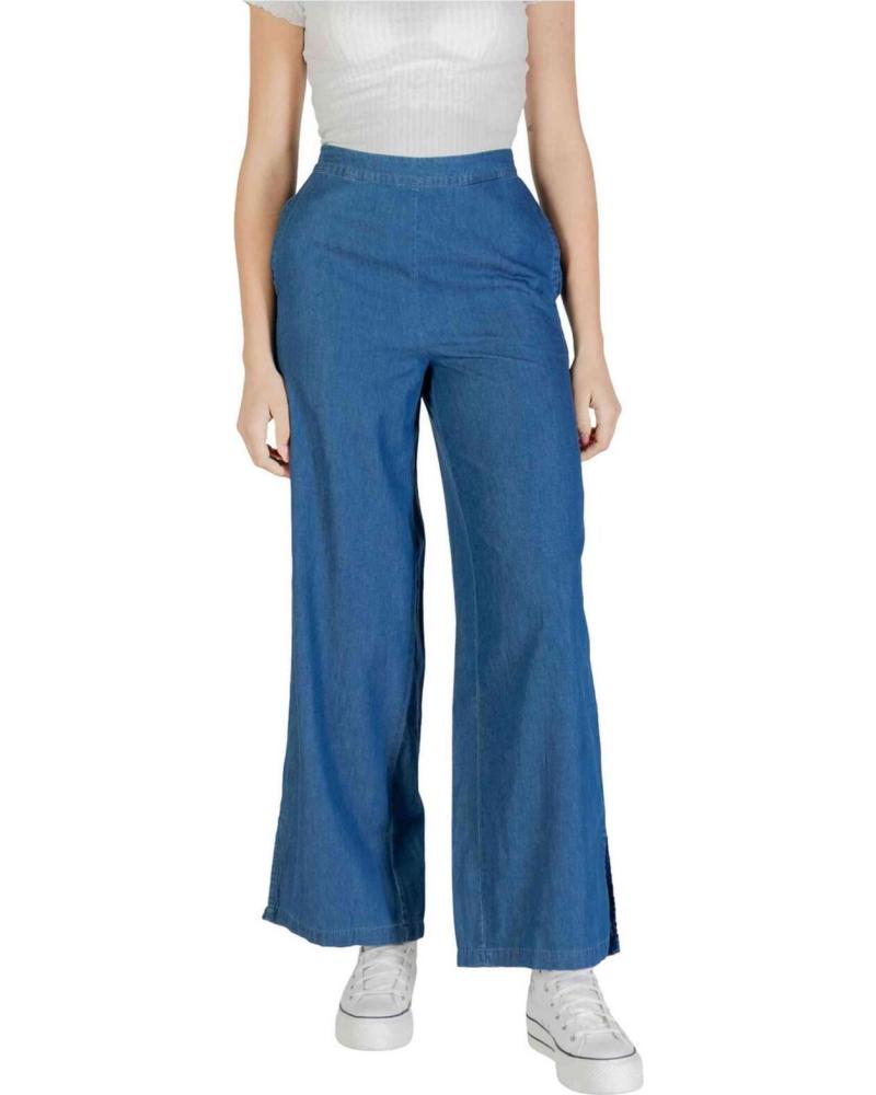 ONLY PANTALÓN WIDE LEG DE TIRO ALTO ONLY AZUL