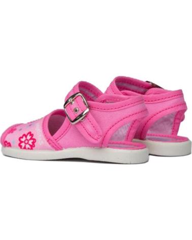 Sandales pour Fille ANGELITOS SANDALIA LONA FLORES 118 FUXIA
