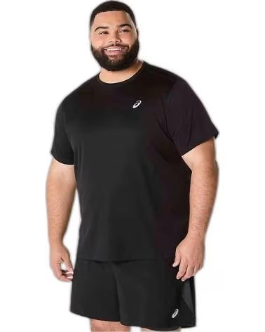 ASICS T-SHIRT A MANICHE CORTE ASICS DA UOMO NEGRO