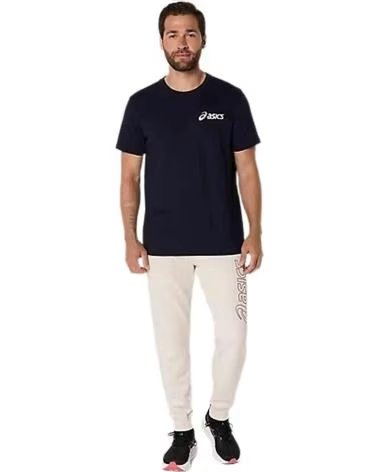 ASICS CAMISETA DE MANGA CORTA ASICS PARA HOMBRE, COLOR AZUL MARINO NEGRO