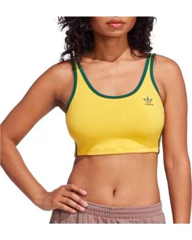 ADIDAS TOP SPORTIVO ADIDAS 3S BRA DA DONNA AMARILLO