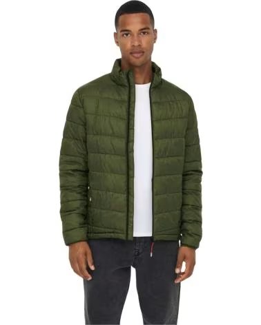 ONLY GIACCA TRAPUNTATA VERDE DA UOMO ONLY SONS VERDE