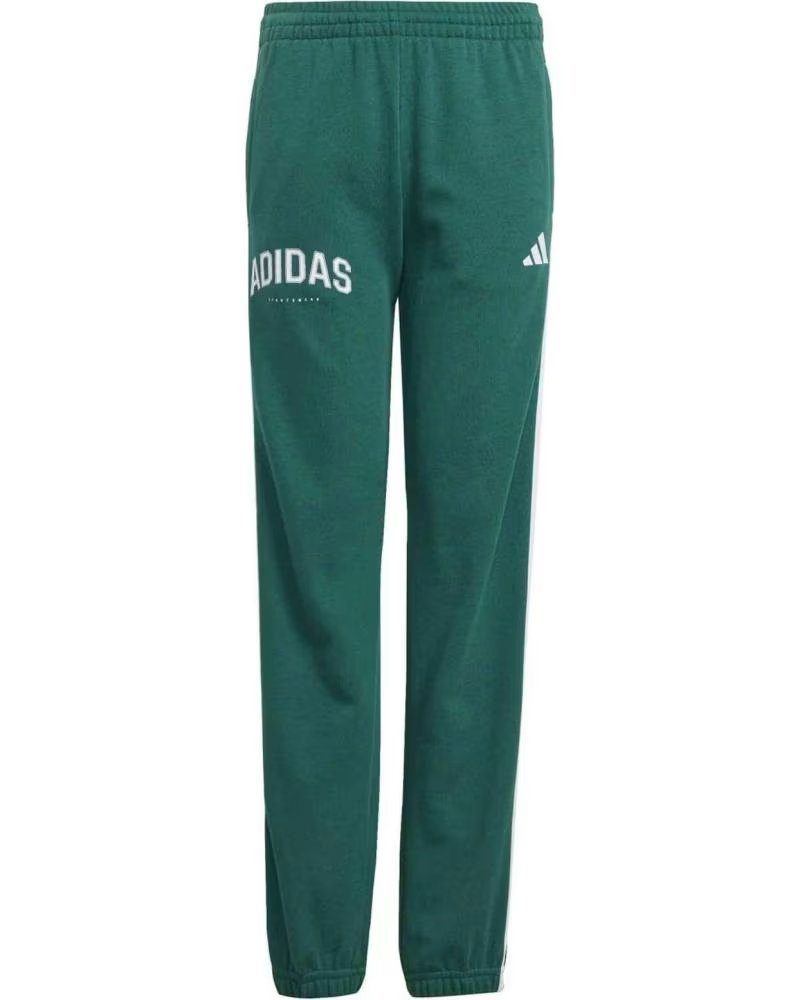 ADIDAS PANTALONI SPORTIVI ADIDAS ESSENTIALS A 3 STRISCE PER BAMBINO VERDE