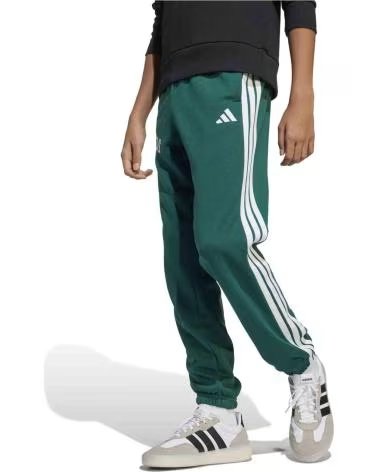 ADIDAS PANTALONI SPORTIVI ADIDAS ESSENTIALS A 3 STRISCE PER BAMBINO VERDE