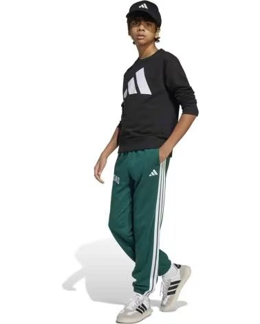 ADIDAS PANTALONI SPORTIVI ADIDAS ESSENTIALS A 3 STRISCE PER BAMBINO VERDE