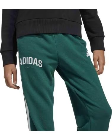 ADIDAS PANTALONI SPORTIVI ADIDAS ESSENTIALS A 3 STRISCE PER BAMBINO VERDE