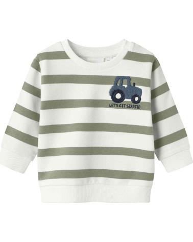 NAME IT CAMISETA DE MANGA LARGA A RAYAS CON TRACTOR PARA NIÑOS BLANCO