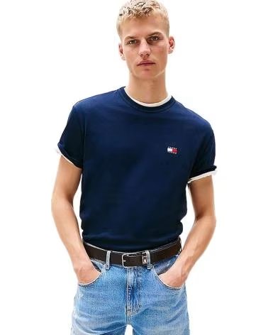 TOMMY JEANS TOMMY JEANS SHORT SLEEVE NAVY BLUE T-SHIRT AZUL