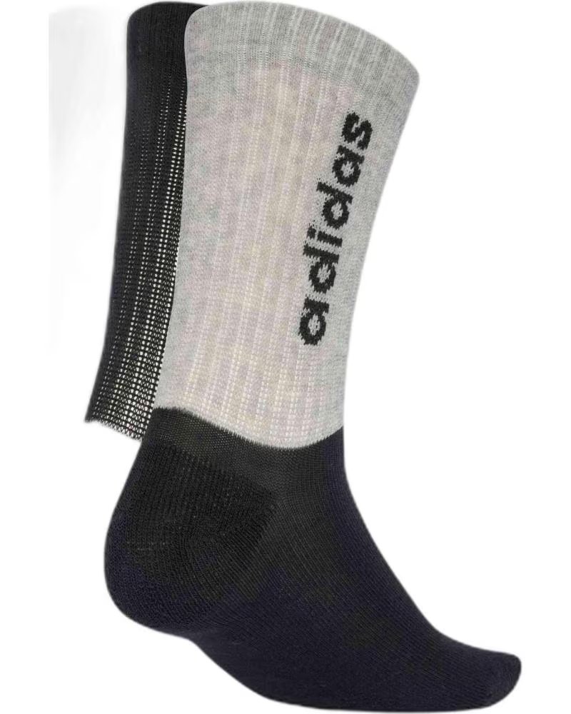ADIDAS CALCETINES NINO MODELO LIN KIDS CRW 3P COLOR MULTICOLOR BLAC BLACK
