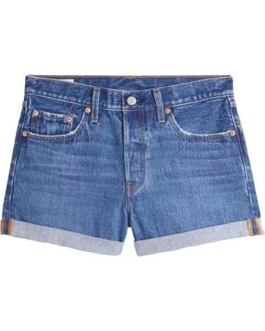 LEVIS LEVI´S 501 WOMEN´S DENIM SHORTS DARK INDIGO DARK INDIGO - WORN IN