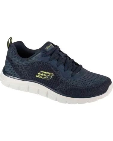 SKECHERS BASKETS SKECHERS NAVY KNIT-LIME UNISEX NAVY KNIT-LIME PU