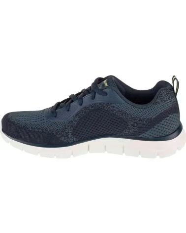 SKECHERS BASKETS SKECHERS NAVY KNIT-LIME UNISEX NAVY KNIT-LIME PU