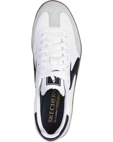SKECHERS ZAPATILLAS 185232WBK EN MULTICOLOR PARA MUJER WHITE DURALEATHER-LEATHER^-BLACK TRIM