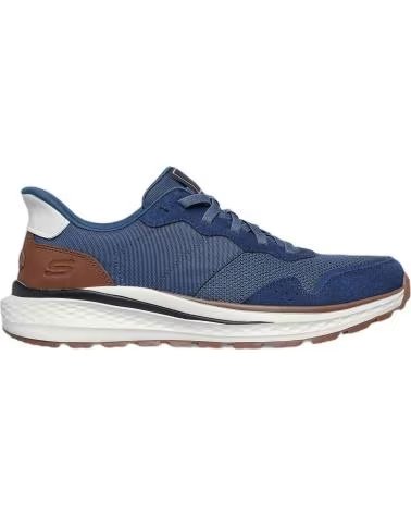 SKECHERS ZAPATILLAS EN PARA HOMBRE BLUE LEATHER - MESH