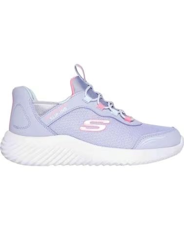SKECHERS BASKETS SKECHERS FILLE LAVANDE LAVENDER SYNTHETIC-TRIM