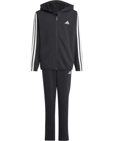 ADIDAS FATO DE TREINO 3-STRIPES COM CAPUZ BLACK-WHITE