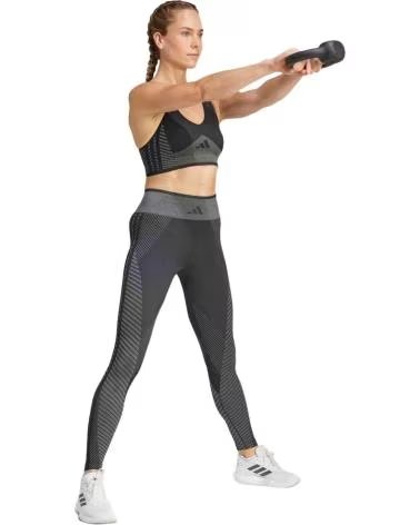 ADIDAS SUTIÃ ESPORTIVO ADIDAS STUDIO TECHFIT SEM COSTURA FEMININO BLACK-GRESIX