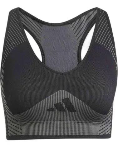 ADIDAS SUTIÃ ESPORTIVO ADIDAS STUDIO TECHFIT SEM COSTURA FEMININO BLACK-GRESIX