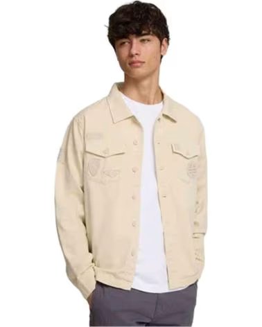 SILBON COTTON OVERSHIRT IN STONE COLOR - REF 865682 PIEDRA