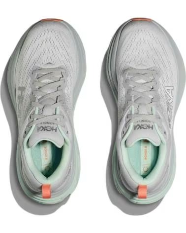 HOKA ZAPATILLAS DE RUNNING BONDI 8 EN GRIS PARA MUJER