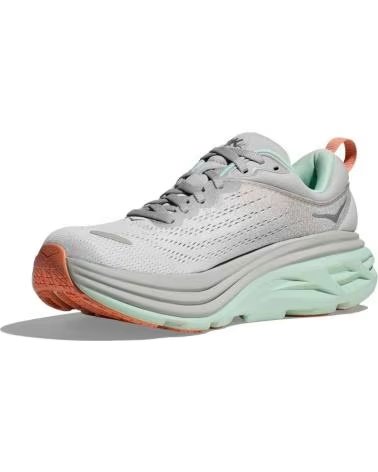 HOKA ZAPATILLAS DE RUNNING BONDI 8 EN GRIS PARA MUJER