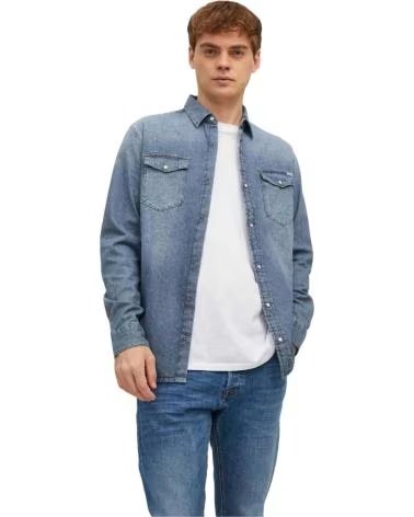 JACK AND JONES CAMICIA DI JEANS JACK & JONES DA UOMO JUNGLE GREEN