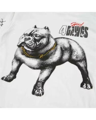 HUF BULLDOG GRAPHIC SWEATSHIRT WHITE