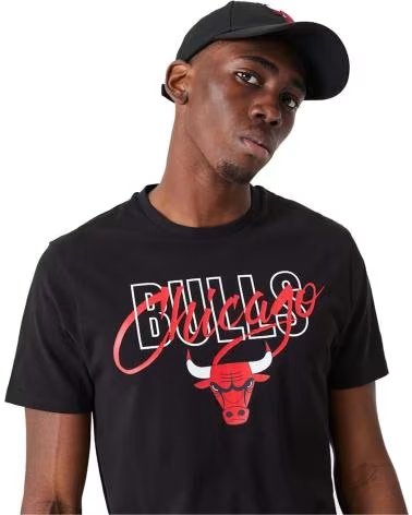 NEW ERA T-SHIRT CHICAGO BULLS PRETA