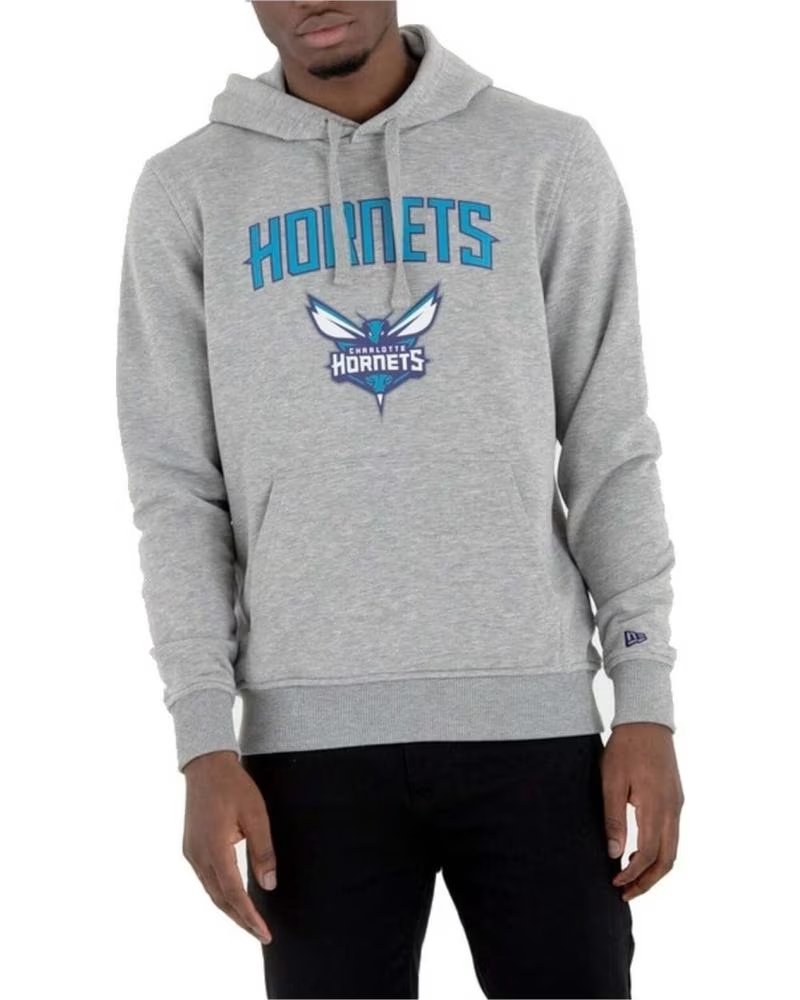NEW ERA NEW ERA CHARLOTTE HORNETS GREY HOODIE FOR MEN