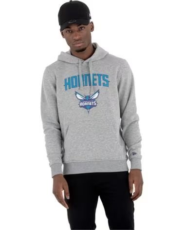 NEW ERA NEW ERA CHARLOTTE HORNETS GREY HOODIE FOR MEN