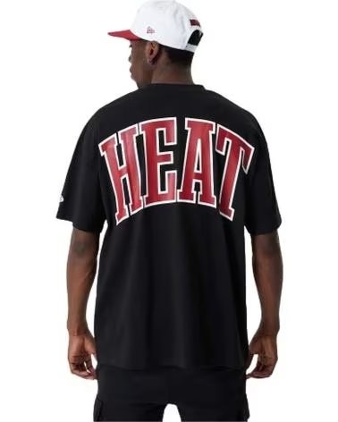 NEW ERA NEW ERA NBA MIAMI HEAT SHORT SLEEVE T-SHIRT BLACK MEN
