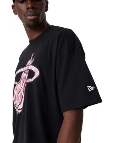 NEW ERA NEW ERA NBA MIAMI HEAT SHORT SLEEVE T-SHIRT BLACK MEN