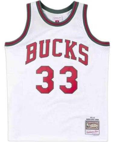 MITCHELL  NESS CAMISA MITCHELL & NESS NBA HARDWOOD CLASSICS KAREEM ABDUL-JABBAR 33 MILWAUKEE BUCKS