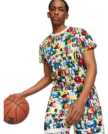 PUMA MAGLIA DA BASKET PUMA DA UOMO CON STAMPA GRAFICA