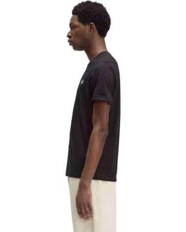 FRED PERRY T-SHIRT DE MANGA CURTA CREW NECK BLACK
