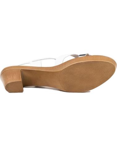 Sandalen für Damen EVA MAÑAS SANDALIA ELIPSE METALIZADA 1236 BLANCO