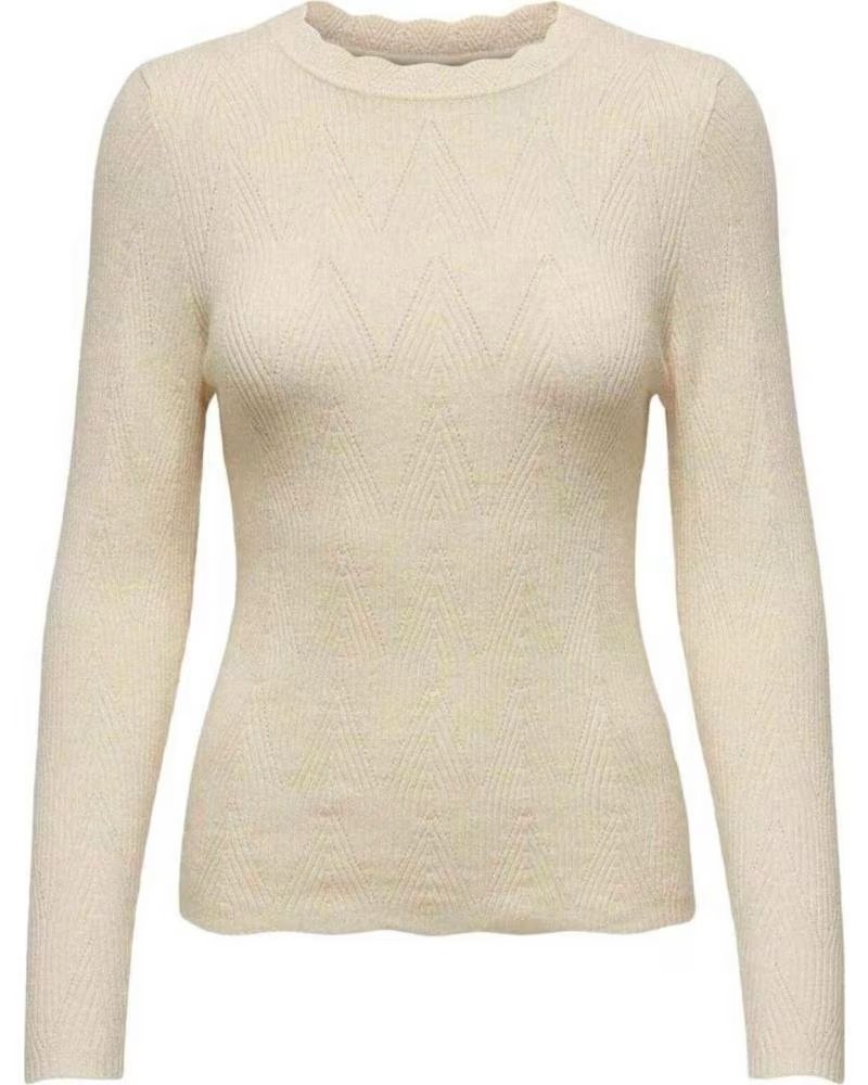ONLY WOMEN´S FINE KNIT CREW NECK SWEATER BROWN