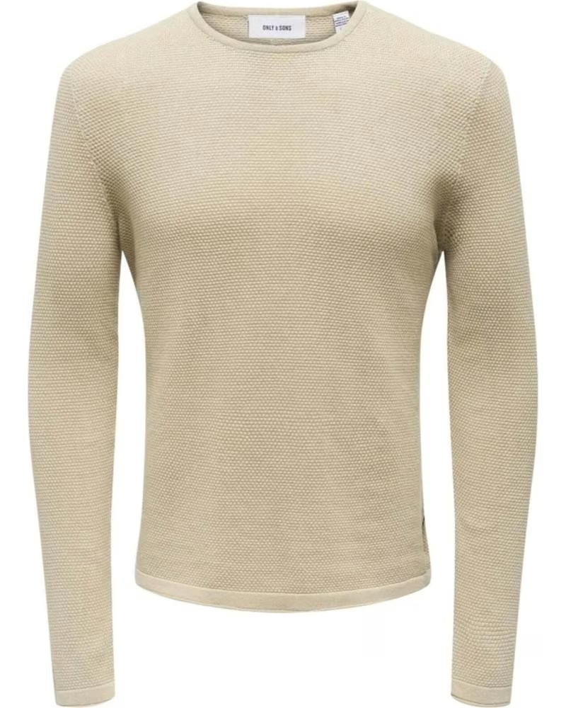 ONLY MAGLIONE A MAGLIA FINE A MANICHE LUNGHE ONLY DA UOMO BROWN
