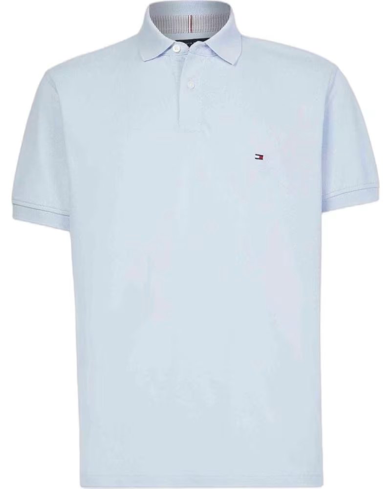 TOMMY HILFIGER SHORT-SLEEVE POLO SHIRT MW0MW17770C1O FOR MEN BREEZY BLUE