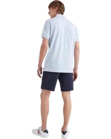 TOMMY HILFIGER SHORT-SLEEVE POLO SHIRT MW0MW17770C1O FOR MEN BREEZY BLUE