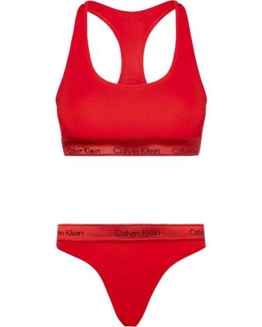 CALVIN KLEIN BIKINI COMPLETO EN PARA MUJER RUSTID RED METALLIC