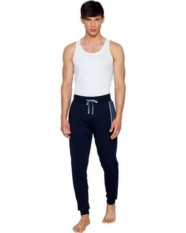HUGO BOSS PANTALÓN DE CHÁNDAL CON LOGO LATERAL DARK BLUE