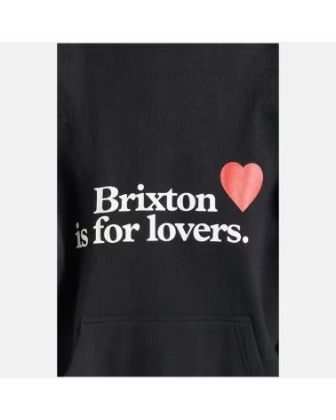 BRIXTON BRIXTON KAPUZENPULLOVER "BRIXTON IS FOR LOVERS" SCHWARZ FÜR DAMEN NEGRO