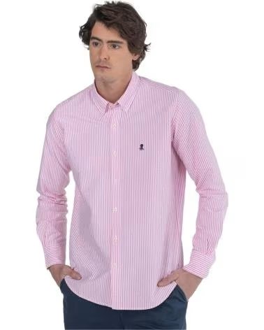 EL PULPO CHEMISE RAYÉE FINE EN COTON POUR HOMME EL PULPO ROSA