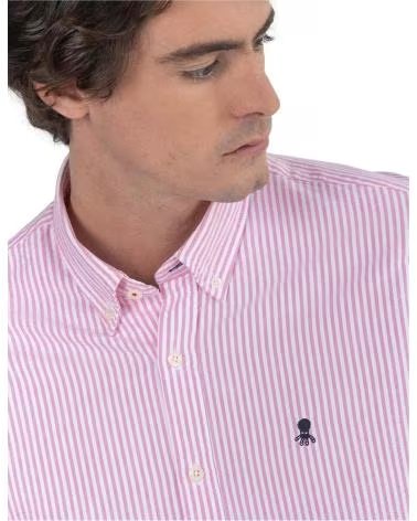 EL PULPO CHEMISE RAYÉE FINE EN COTON POUR HOMME EL PULPO ROSA