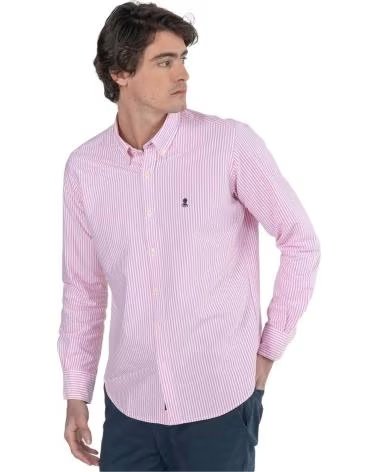 EL PULPO CHEMISE RAYÉE FINE EN COTON POUR HOMME EL PULPO ROSA