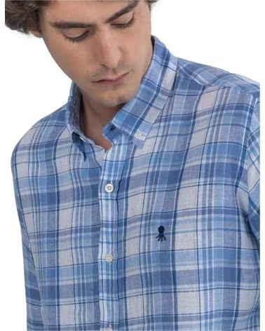 EL PULPO CAMICIA A QUADRI DA UOMO EL PULPO AZUL