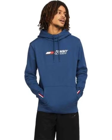 TOMMY HILFIGER FELPA CON CAPPUCCIO TOMMY HILFIGER DA UOMO AZUL