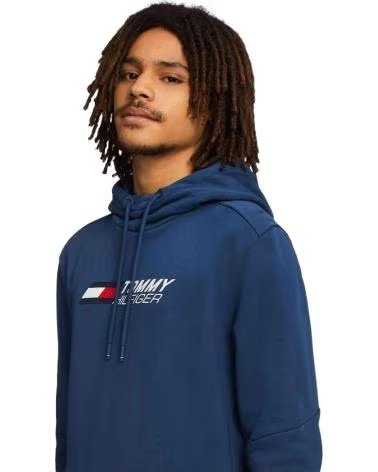 TOMMY HILFIGER FELPA CON CAPPUCCIO TOMMY HILFIGER DA UOMO AZUL
