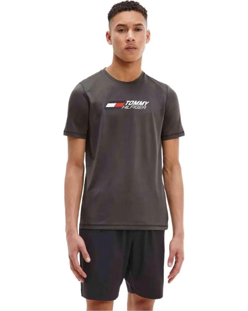 TOMMY HILFIGER TOMMY HILFIGER HERREN T-SHIRT MIT KURZEN ÄRMELN GRIS